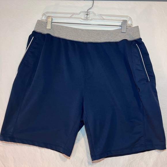 Tommy John men’s lounge sweat shorts - size large - navy with gray trim - Picture 1 of 5